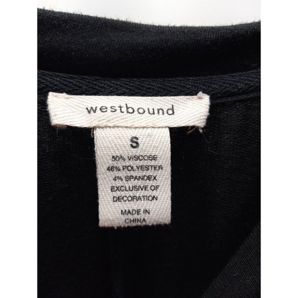 Westbound Size Size Small Tunic Top Front Patch Pockets Short Sleeves Black - Picture 3 of 6